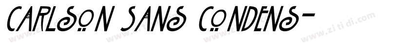 Carlson Sans Condens字体转换
